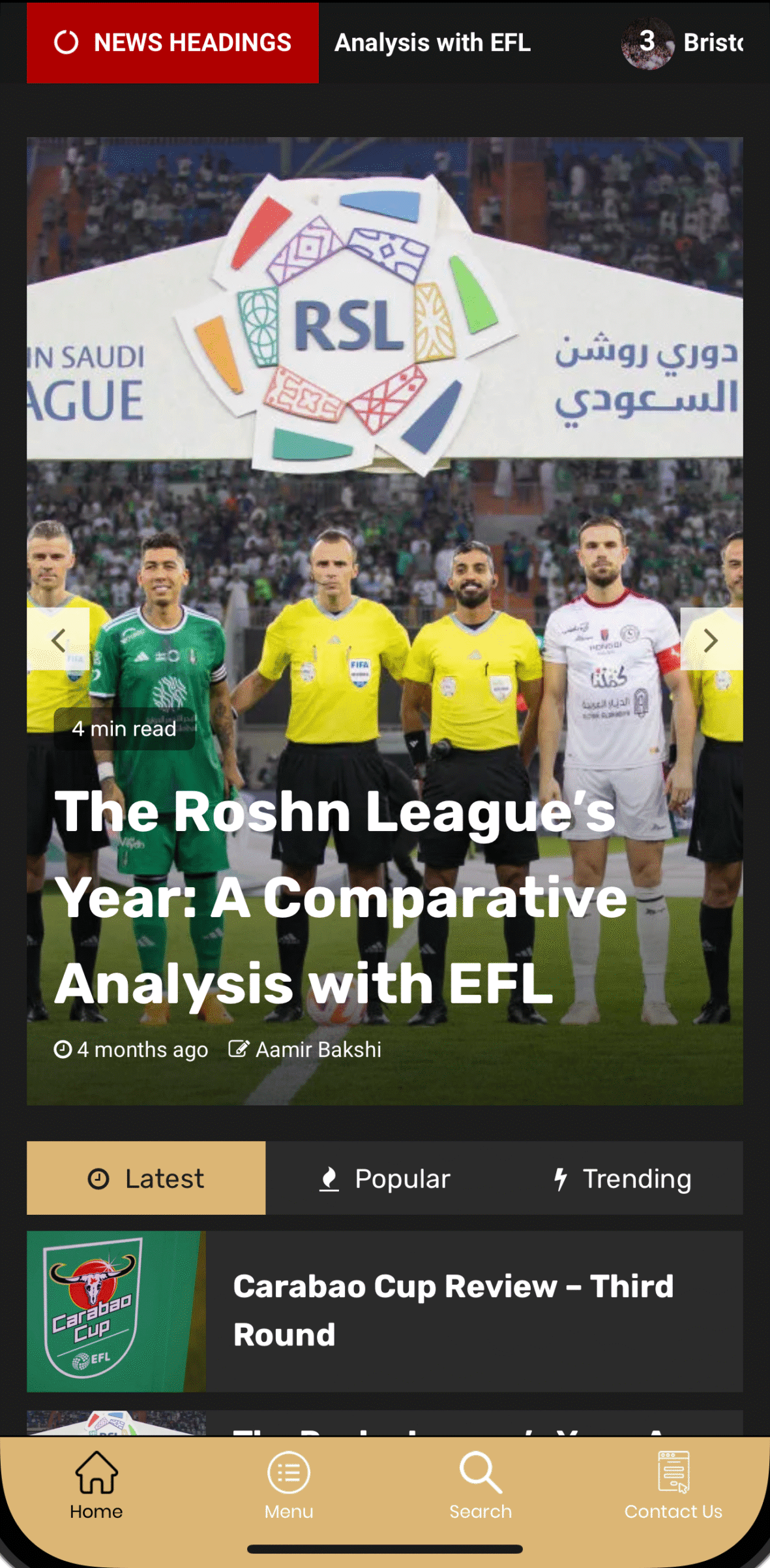 Proper Footie mobile view